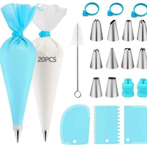 Poche a Douille Patisserie 40 Pcs, Douille Patisserie, Kit Patisserie, Accessoire Patisserie, Ustensiles à Pâtisserie (1/5)