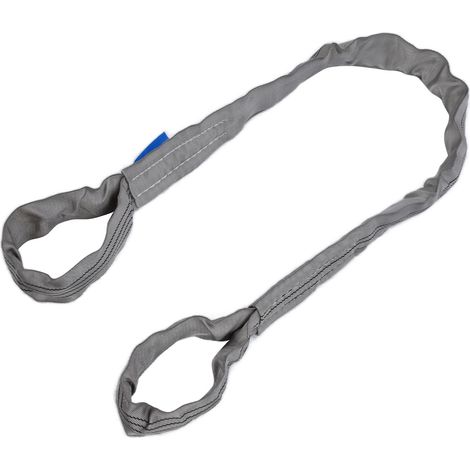 Élingue de levage ronde 4T à double boucle, sangles flexibles en PES, fournitures pour grues, largeur 85 mm x 2 mètres (1/5)