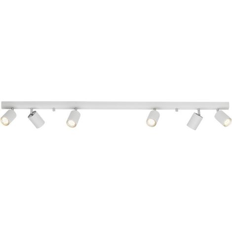 BRILLIANT lampe Different Spotbalk 6flg blanc 6x PAR51, GU10, 35W, adapté aux lampes à réflecteur non incluses Fabriqué en Europe Têtes pivotantes (1/3)