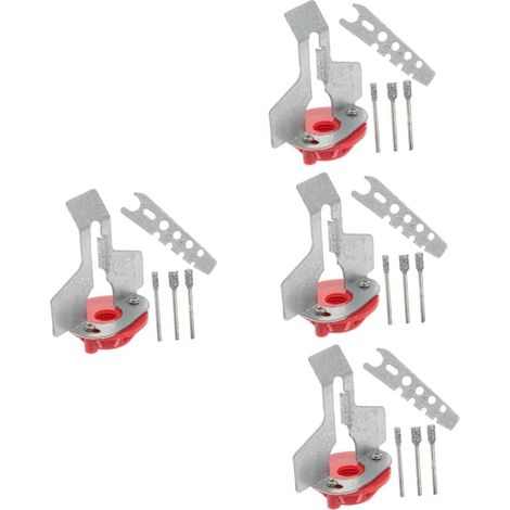 4ensembles Guide Affûtage De Tronçonneuse avec Adaptateur De Polissage Kit Accessoires pour Affûtage De Chaîne De Tronçonneuse Outil De Meulage Précis Et Facile à Installer (1/5)
