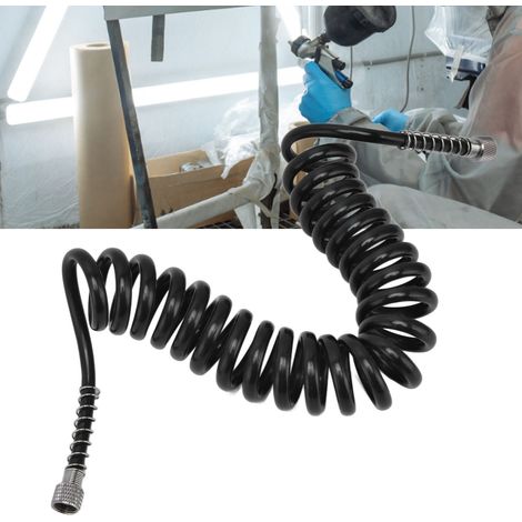 Tuyau en PU, tube à ressort en PU, tuyau d'air, filetage interne G1/8, accessoire pour aérographe pour peinture et coloration. (1/5)