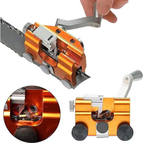 Tragbarer handbetriebener Kettenschärfer für elektrische Kettensägen (1/5)