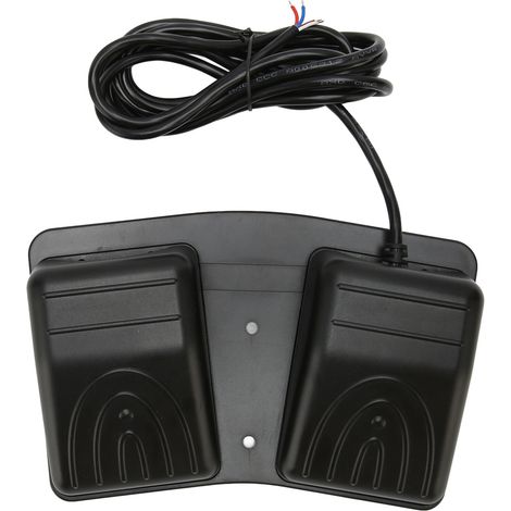 Pédale double auto-verrouillable 250V AC 16A, étanche, pour électroménager. Contrôleur à pied double, auto-bloquant, usage domestique. (1/5)