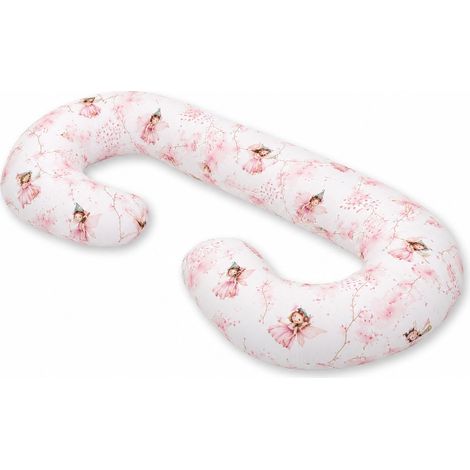 Coussin de grossesse Blossom Fairies en forme de C pour dormir et allaiter, avec housse amovible (1/4)