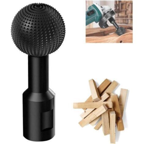 10mm Rotative Fraise Spherique bois Tête de Meulage pour Meuleuse Sculpture sur Bois Foret Sculpture Lime Sphérique pour Meuleuse d'angle 100/115/125 (1/4)