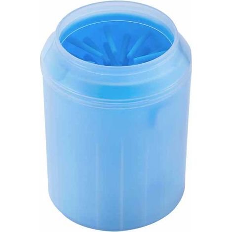 Nettoyeur de pattes portable pour chien, lave-pattes pour chien, coupelle en silicone, convient aux pattes de chat et de chien (bleu) (1/5)