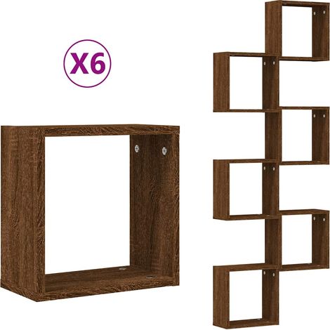 Maison Exclusive - Würfelregale 2 Stk. Braune 30x15x30 cm (1/5)