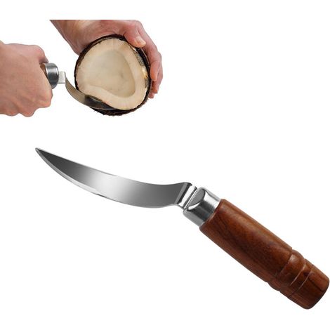 Couteau ouvre-noix de coco en acier inoxydable, extracteur de fruits légumes viande, outil de cuisine pour coquilles (1/5)