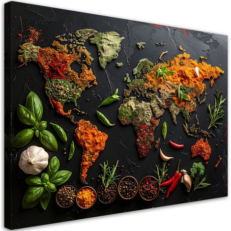 Stampe su Tela, Spezie ed erbe aromatiche del mondo, 30x20 (1/5)