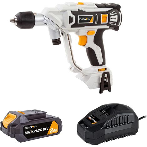 BATAVIA Perceuse visseuse sans fil 18V Twin Drill - Maxxpack - double mandrin - 2 vitesses - contrôle électronique (1/5)