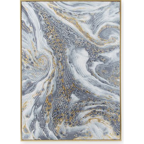 Art for the Home Handgemalt Wandbild Gold Metallic Marmor 70x50cm (1/5)