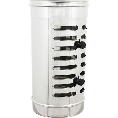 Diffusore di aria da 120mm in acciaio inox aisi 304 raccordo mf per canali di aerazione