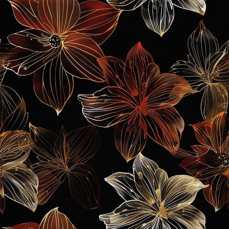 Dekorativer Outdoor-Stoff Oxford - Motiv Blumen I DX5536 (1/5)