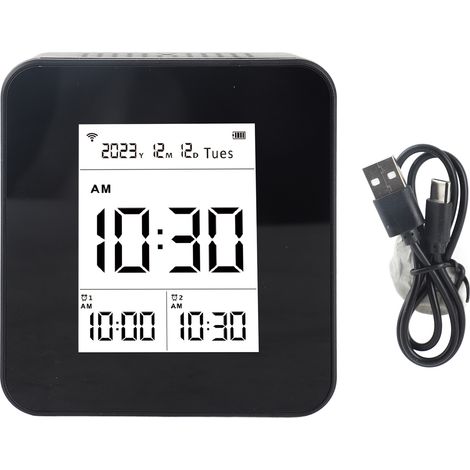 Détecteur intelligent de qualité de l'air 14-en-1, doté d'un réveil, d'un minuteur et d'un chronomètre, compatible avec le contrôle à distance via une application (1/5)