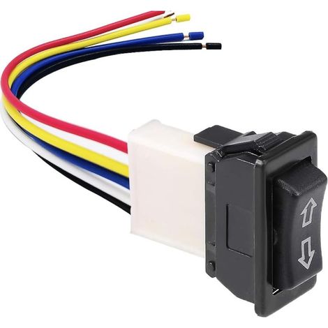 Universal-Fensterheberschalter mit 5 Pins, inklusive Schalter und Kabelbaum, 12 V DC-Momentanschalter für die Fensterheberfunktion (1/5)