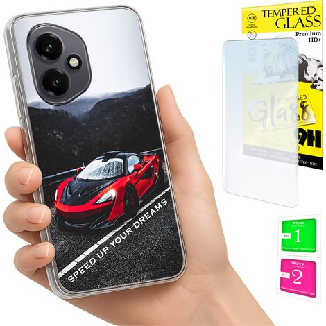 Funda para Honor X7d / 400 Smart Photo Cover Case Back Case + cristal 9H (1/5)