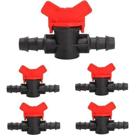 Fünfteiliges Bewässerungsventilrohr, Kugelhahnarmaturen, Sprinkler-Umschaltventilrohr, 16-mm-PE-Ventilrohr für die Tropfbewässerung in der Gartenlandwirtschaft (1/4)