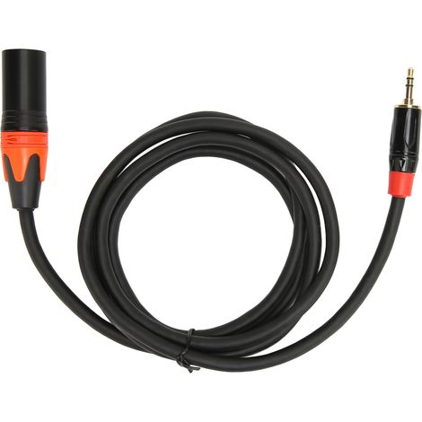 Câble adaptateur 3.5mm mâle vers XLR mâle pour connexion téléphone, ordinateur portable, enceintes ou table de mixage - Longueur 1.5m (1/5)
