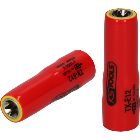 KS Tools 3/8" TX E socket avec isolation protectrice, E8, long
