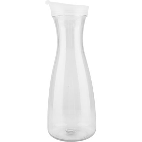 1000ml Bouteille Jus Transparente en Acrylique Pichet à Eau Glacée avec Couvercle pour Bar Maison Usage (1/5)