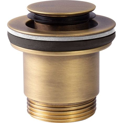 Bonde de vidage clic-clac Simple-Rapid pour lavabo Laiton vieilli Mat - TRES 24284002LM (1/2)