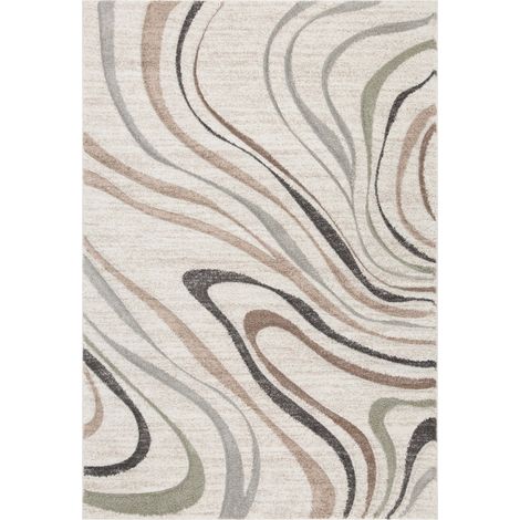 Tapis abstrait 160x230cm en polypropylène – Résistant et facile à entretenir – Design moderne pour intérieur contemporain – Future Home