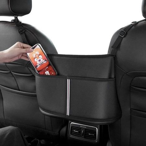 Porte-Sac à Main de Poche pour Voiture,Consoles et organisateurs de Voiture en Cuir PU - Barrière pour Enfants pour Animaux Compagni (1/4)