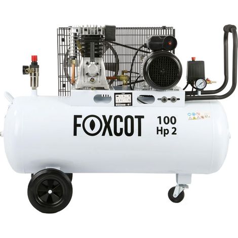 Compresor de aire 100 litros Foxcot FL100 - 5 herramientas incluidas