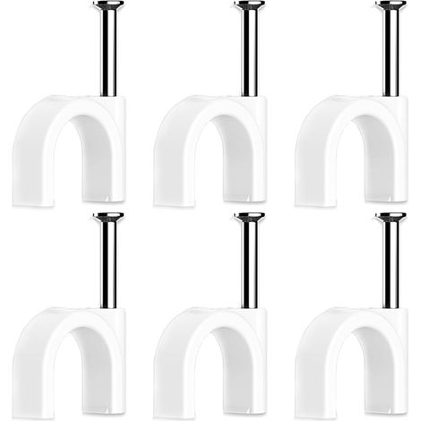 Confezione da 100 fascette per cavi elettrici, fermacavi, morsetti per cavi a muro (10 mm) - AquaForge (1/4)