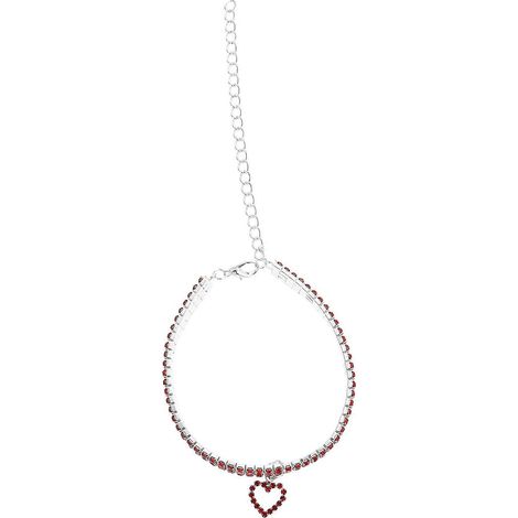 Collar para perro con colgante en forma de corazón y corbata de diamantes de imitación para decoración (1/5)
