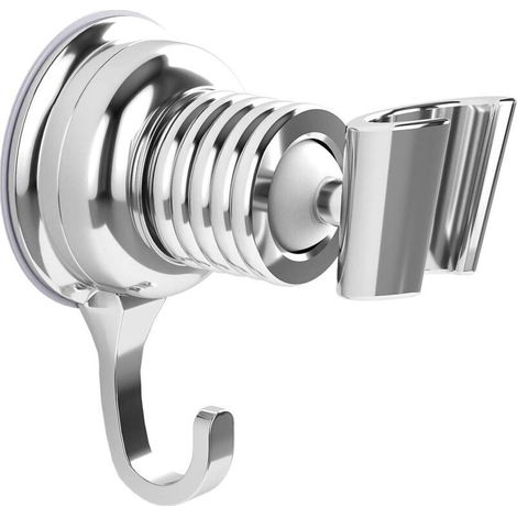 Shower Holder, Suction Cup Shower Head Holder with High Adsorbency, 360° Rotating Wall Mount and Hook- (1/5)