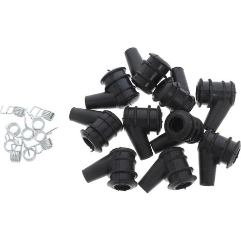 Hochdruck-Zündkappen für Kettensägen, 10 Stück, mit Gummischutz für Zündspule und Stecker, für forstwirtschaftliche Arbeiten im Freien, wasserdicht und langlebig mit integrierter Feder