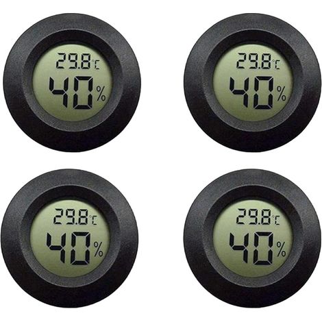 Thermomètre Hygromètre - LCD Rond Compact - Température Intérieure Extérieure - Pour Réfrigérateur Congélateur - 1 Pièce (1/5)