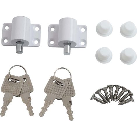 Lot de 2 verrous de porte coulissante avec 2 (1/5)