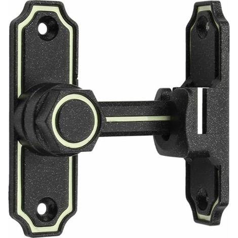Verrou de porte de grange robuste à verrouillage par rotation, en acier inoxydable, avec crochet portable pour porte, jardin, salle de bain, garage, fenêtre, extérieur. (1/5)