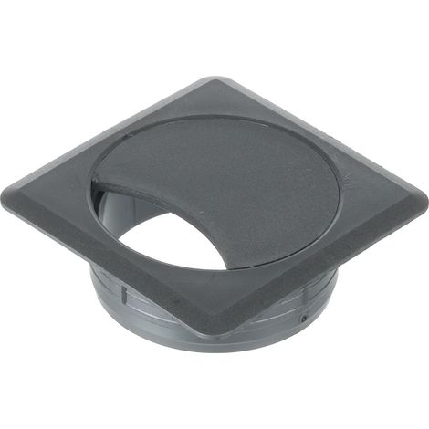 Pasacables cuadrado 60 mm plateado de plástico H20 Riex EK64 (1/2)