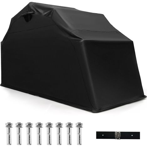 COSTWAY Heavy-Duty Outdoor Motorcycle Shelter Portable Garage Motorbike Storage Shed (1/5)
