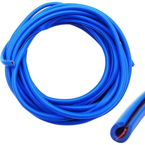 5M Protection Portiere Voiture, Car Edge Trim Seal Pad de Protecteur de Bord de Porte de Voiture en Forme de U(Bleu) (1/5)