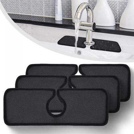 Tapis Absorbant Pour Robinet - 38 x 13 cm - En Polyester - Protection Contre Les Éclaboussures Pour Évier Cuisine Salle De Bain - Lot De 3 (1/5)