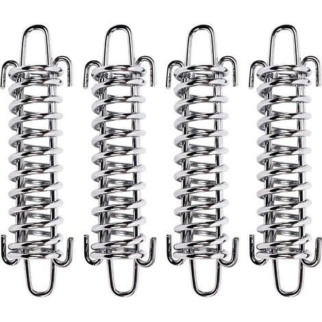4 Pcs Auvent Fixation Ensemble Tension Ressort Alliage Ressort Auvent Ressort Boucle Robuste Pare-Soleil Voile Kit De Fixation Quincaillerie En Acier Inoxydable Accessoires pour Camping Pinic Randonné (1/5)