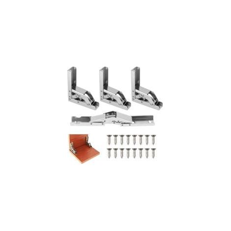 4-teiliges Scharnierset für Küchenschranktüren, 90°-Faltscharniere, unsichtbare Scharniere, Klappscharniere für Regalböden mit 16 Schrauben (1/5)