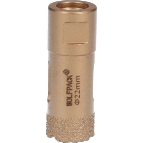 WOLFPACK LINEA PROFESSIONAL - Corona diamantata per smerigliatrice Ø 22 mm. Attacco filettato M14. Taglio Dry