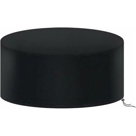Housse imperméable pour table de jardin ronde 135x135x75 cm, bâche de protection extérieure pour mobilier terrasse et salon d'hiver 200x94 cm (1/4)