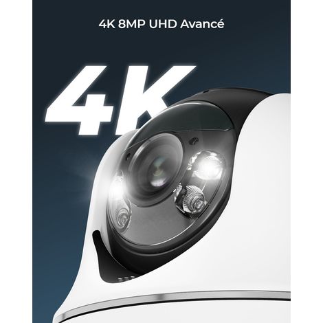 Reolink – Caméra de surveillance extérieure 4K 8MP – WiFi bi-bande 2,4/5 GHz – Vision nocturne couleur – Rotation 355° et inclinaison 140° – Détection intelligente — vue 3