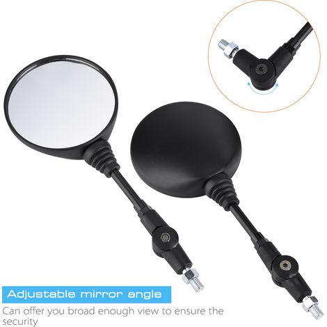 Set di 1 paio di specchietti laterali per moto – universali – viti di montaggio da 10 mm (1/5)