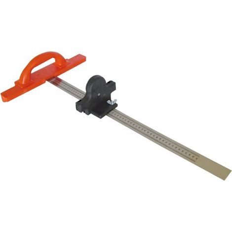 Mondelin – Trusquin de plaquiste 60 cm – Lame rétractable – Gravure laser indélébile – Poignée ergonomique pour confort