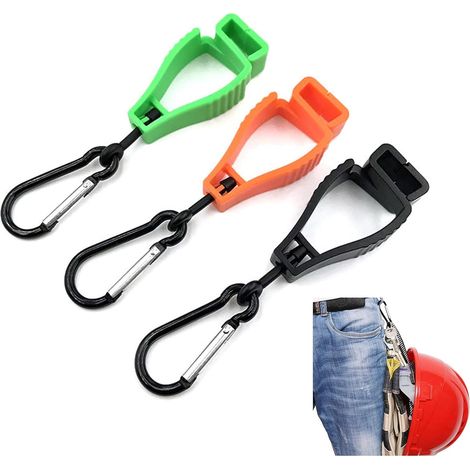 Clip pour gants de pompier - clip simple - clip pour gants de travail avec mousqueton - porta-gants à forte traction en alligator - pour suspension