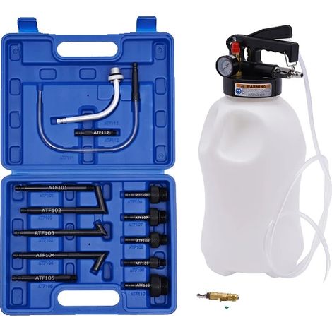 Dispositivo para cambio de aceite, capacidad de 10 litros, válvula de seguridad de 43 psi, doble extracción y llenado, ideal para fluido de transmisión, apto para aceite de caja de cambios. (1/5)