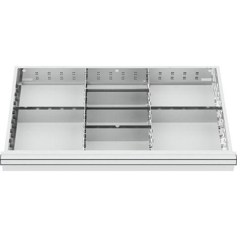 STIER Schubladeneinteilung Metalleinteilung BLH 150/175 mm Innenmaß 800x450 mm 8 Fächer (1/4)