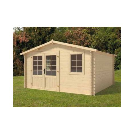Casetta da Giardino in Legno d' Abete Nordico(40mm) - cm 400x400 cm - Senza Pavimento- ITALFROM313